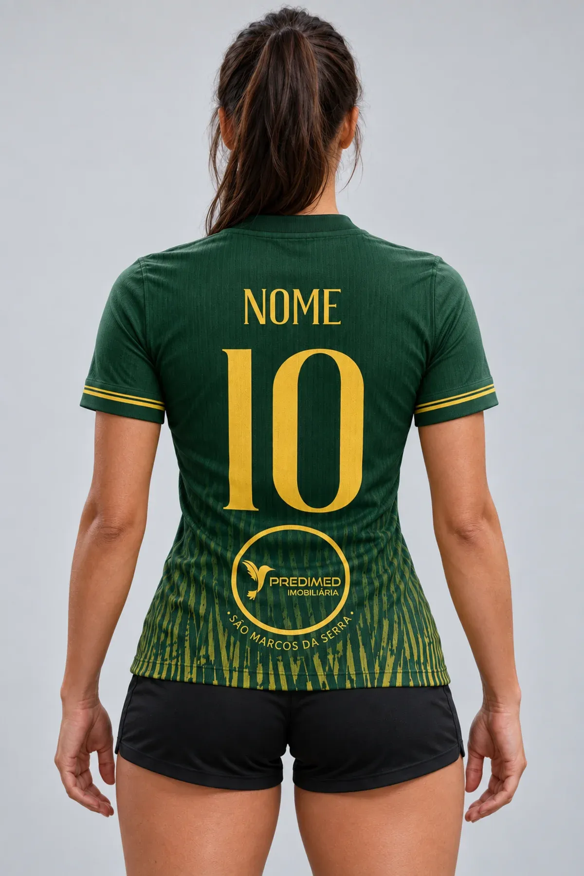 Camisola alternativa do FC Pereirense 2026/27, costas, vestida por uma jogadora