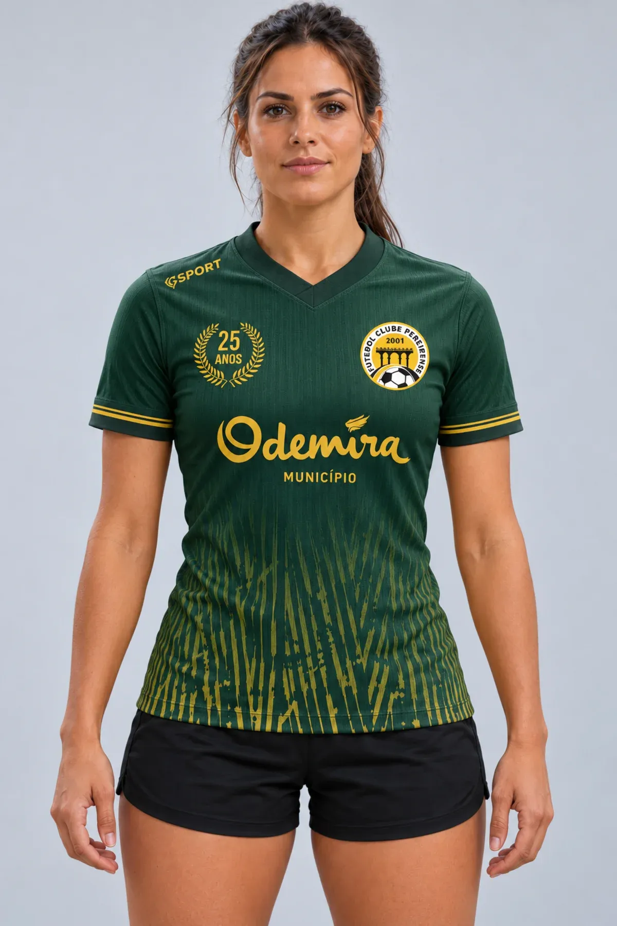 Camisola alternativa do FC Pereirense 2026/27, frente, vestida por uma jogadora