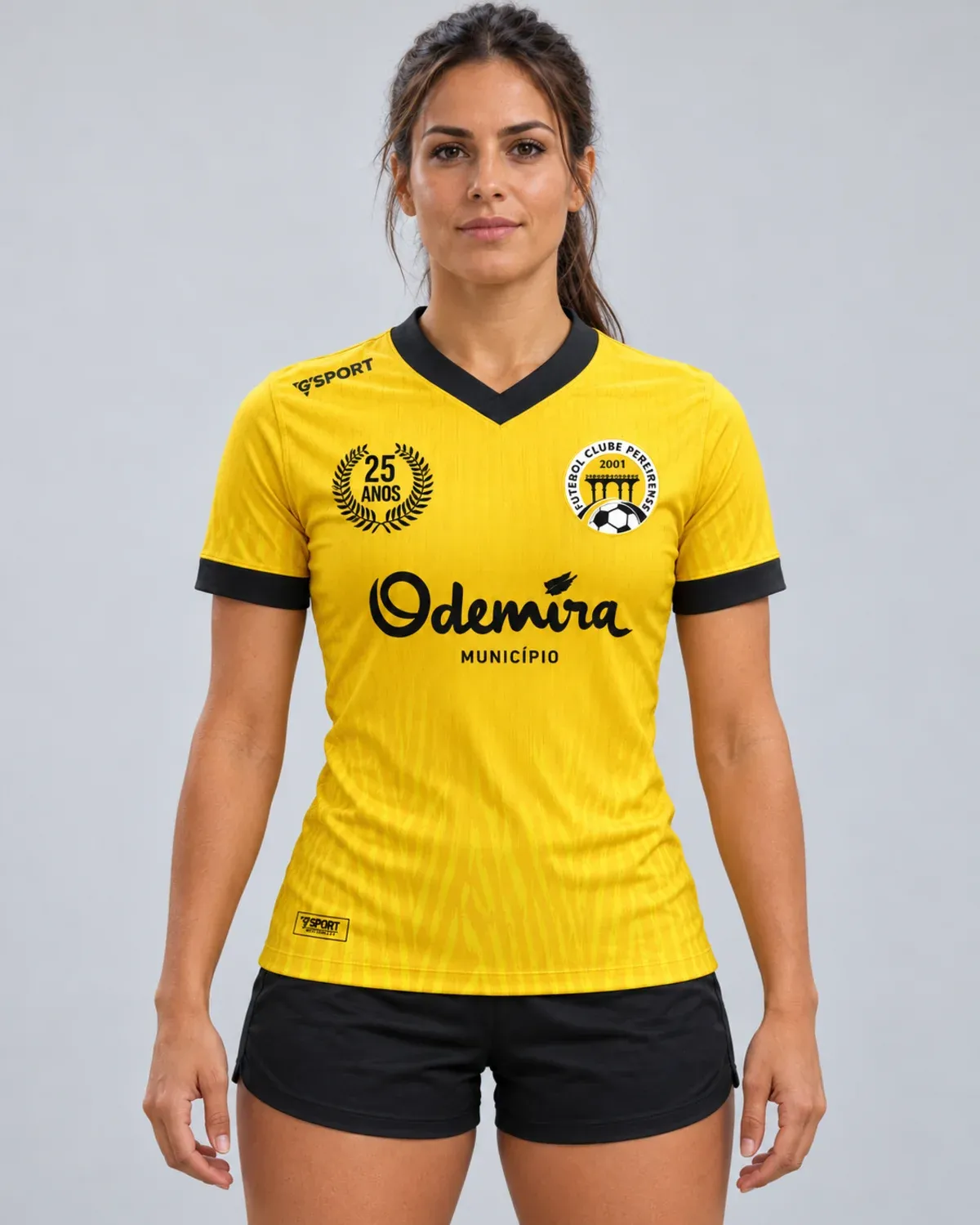 Camisola principal do FC Pereirense 2026/27, frente, vestida por uma jogadora
