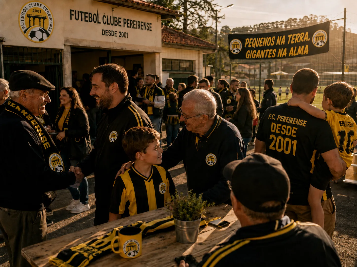 Adeptos do FC Pereirense no estádio